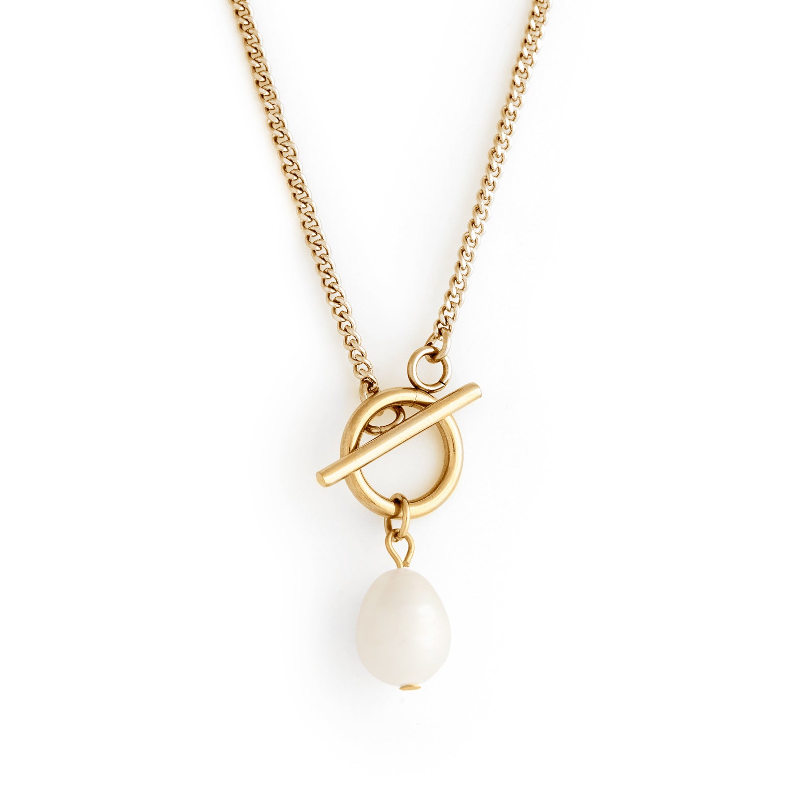 Freshwater Necklace - Gold Necklaces TwentyCompass   