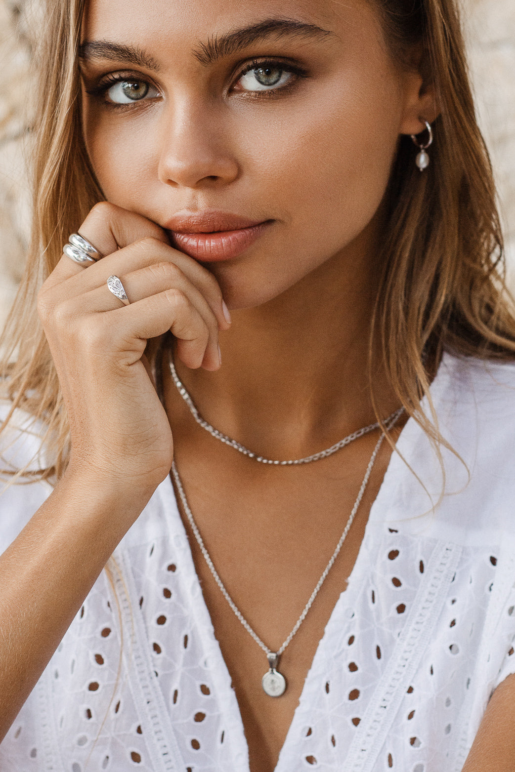 Gigi Necklace - Silver Necklaces TwentyCompass   