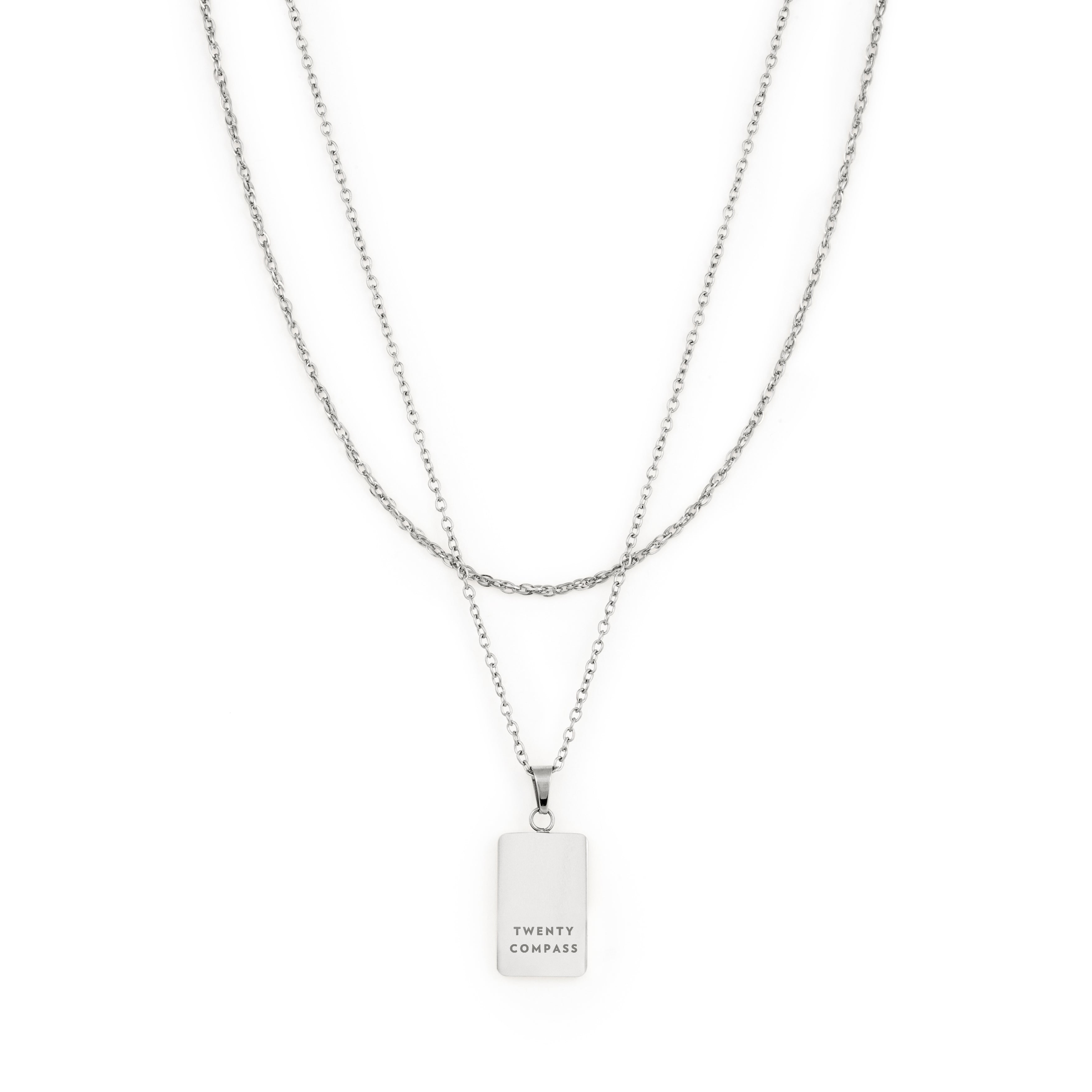 Work of Art Necklace - Silver Necklaces Twenty Compass   