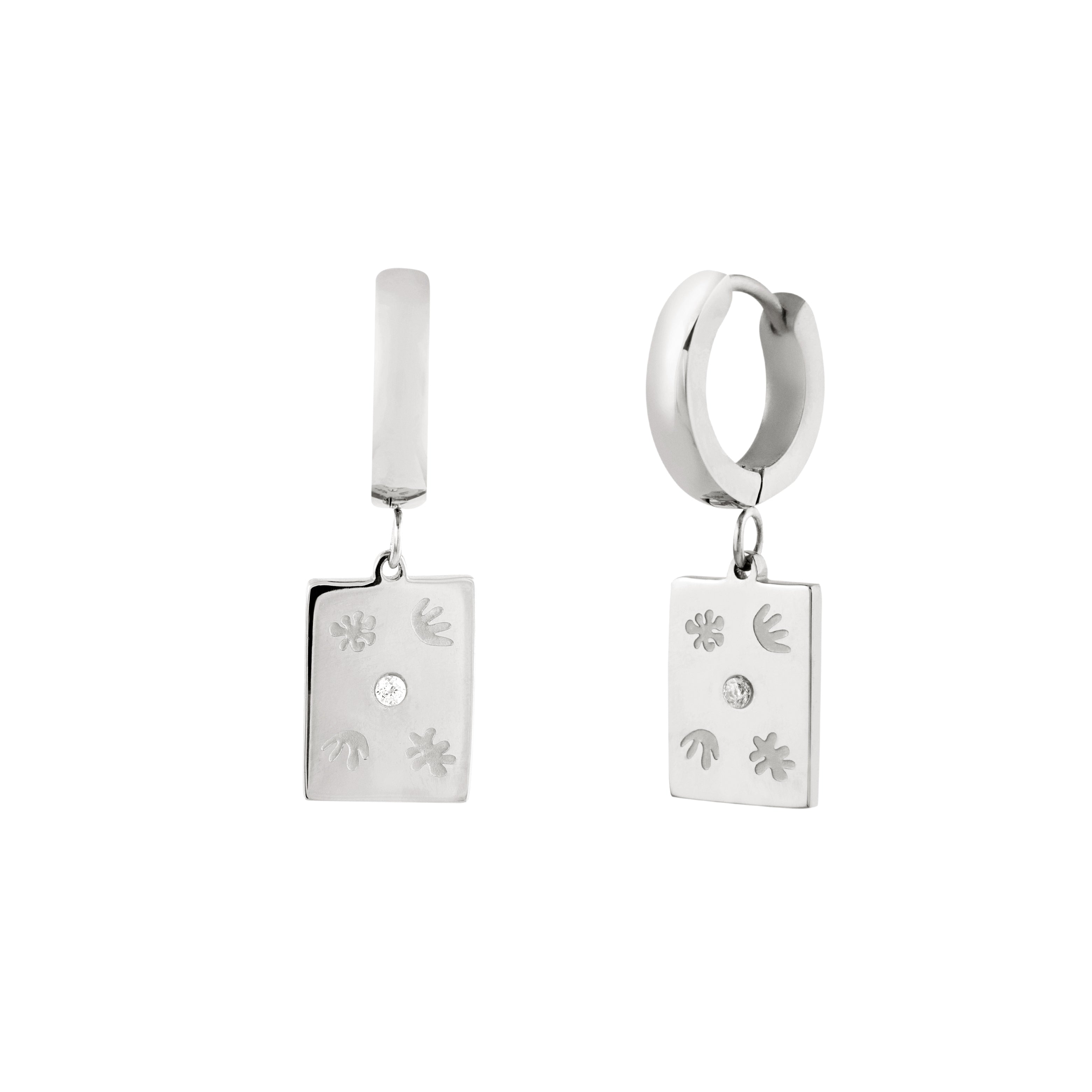 Work of Art Hoops - Silver Earrings Twenty Compass   