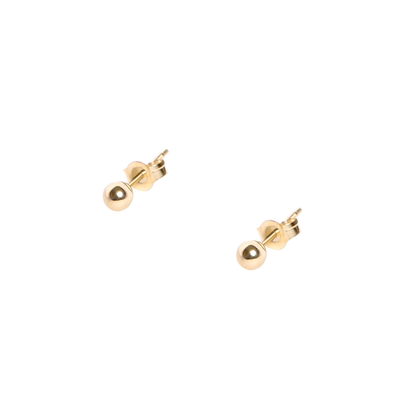 Tiny Spheres Stud Earrings - 14 Karat Gold Tiny Spheres Stud Earrings - 14 Karat Gold